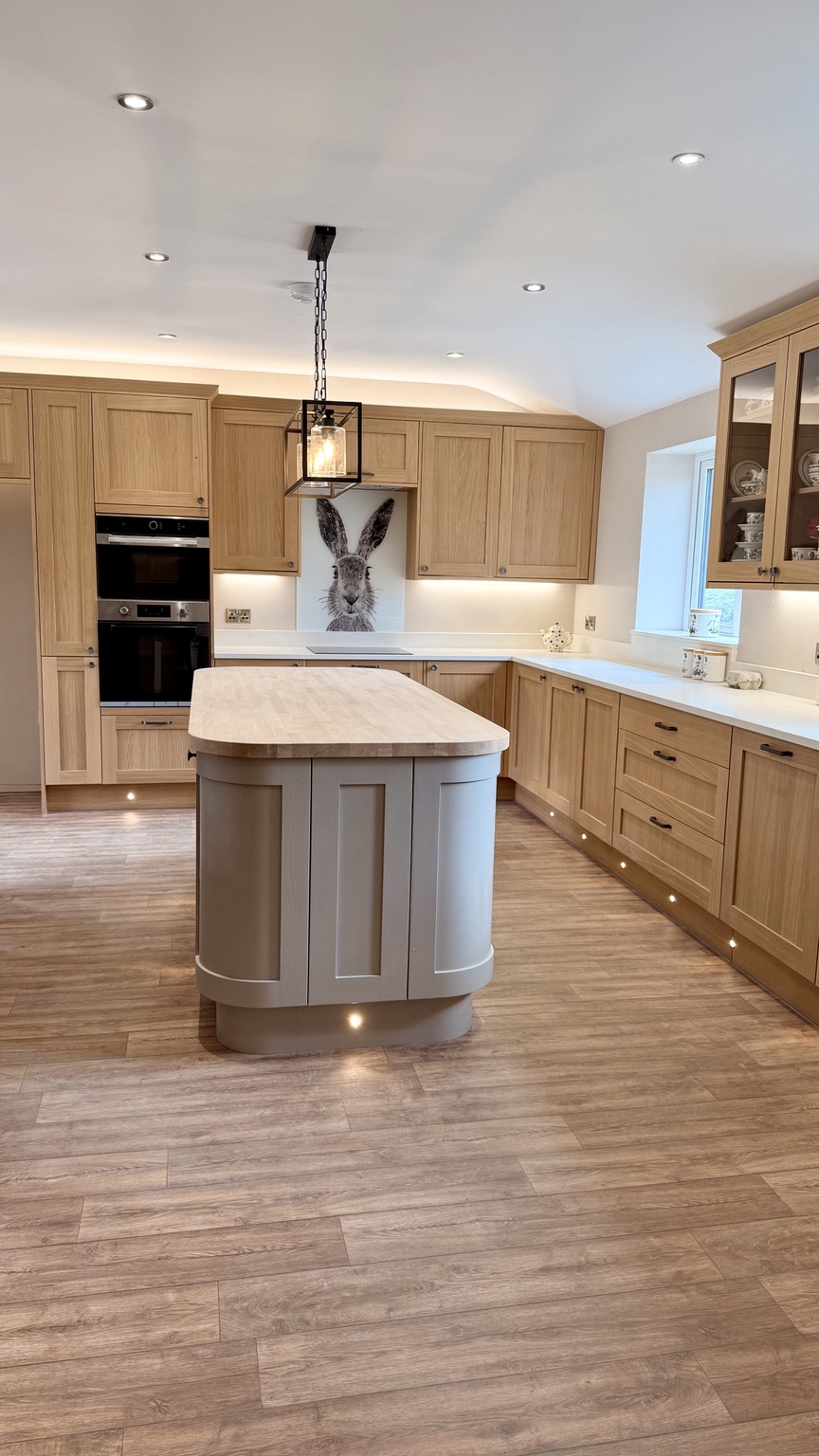 Finished kitchen following an extension and full renovation