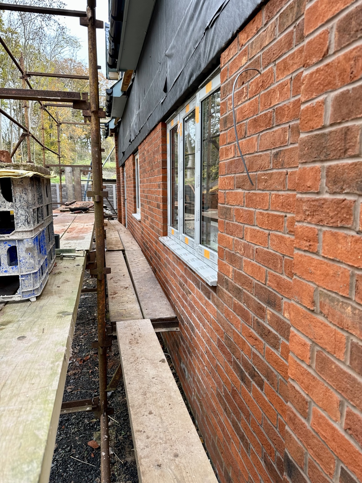 Brickwork detail around the window openings